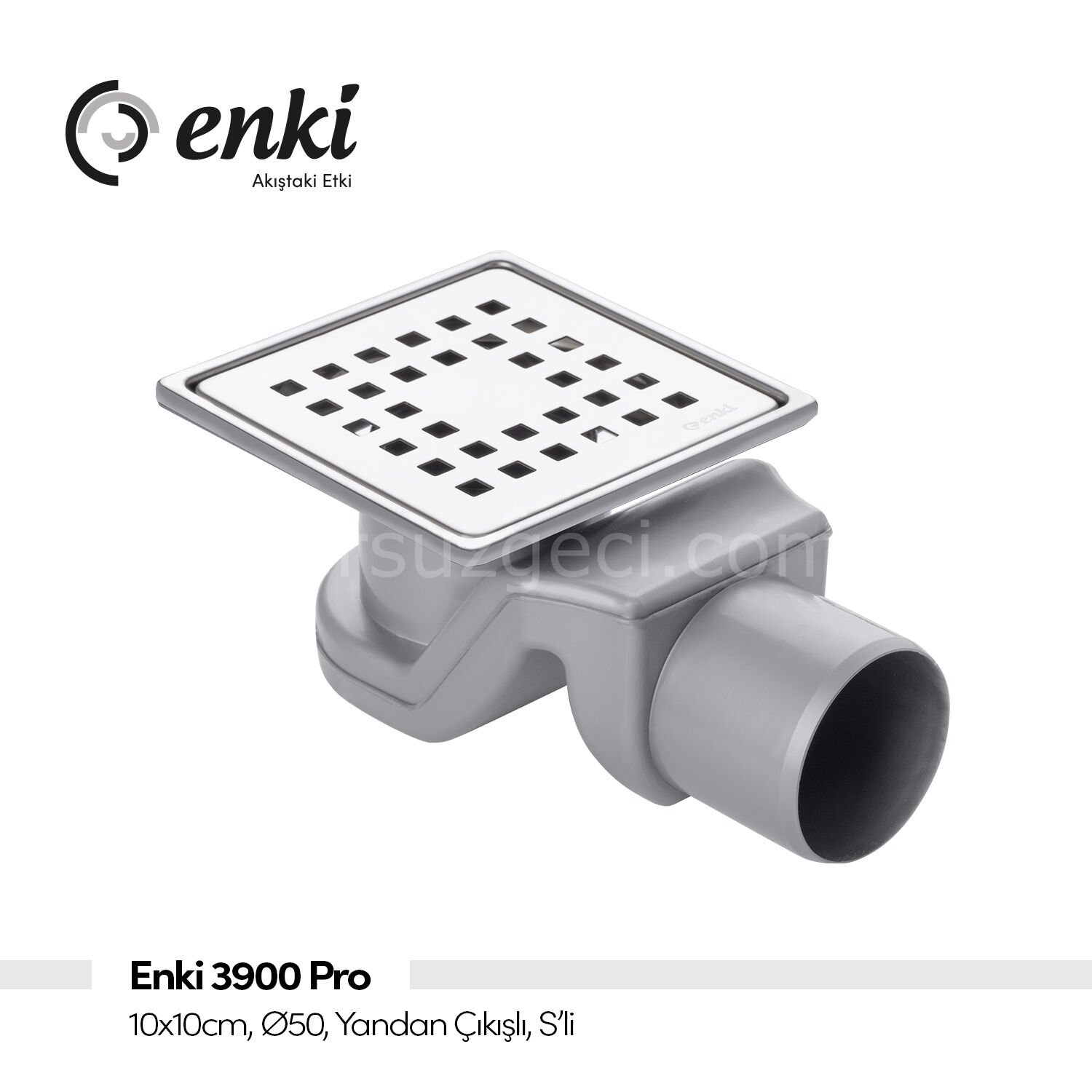 ENKİ 3900 Pro - 10x10cm, Ø50, Yandan Çıkış, S' li