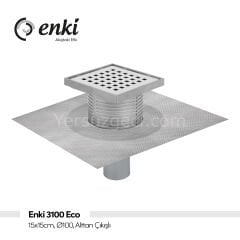 ENKİ 3100-Eco 15x15 cm Ø100 Alttan Çıkışlı