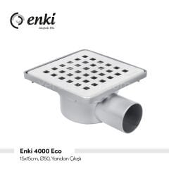 ENKİ 4000 Eco - 15x15cm, Ø50, Yandan Çıkışlı, Klapeli