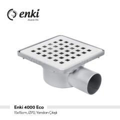 ENKİ 4000 Eco - 15x15cm, Ø70, Yandan Çıkışlı, Klapeli