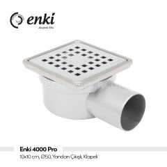 ENKİ 4000 Pro - 10x10cm, Ø50, Yandan Çıkışlı, Klapeli