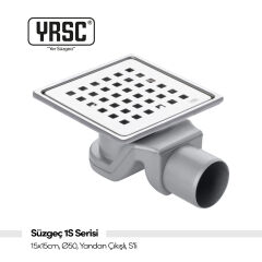 Süzgeç 1S Serisi - 15x15 cm Ø50 Yandan Çıkış S'li