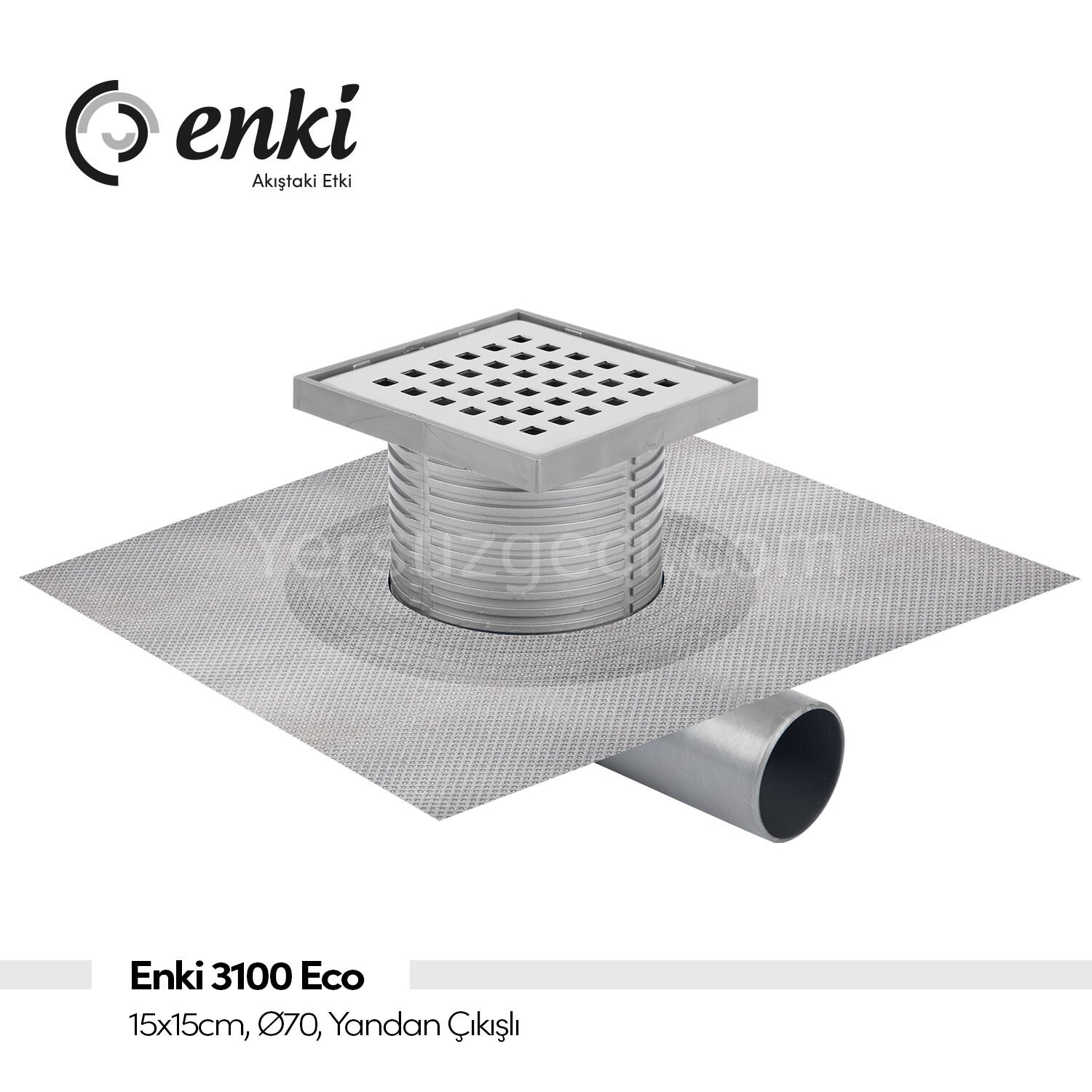 ENKİ 3100 Eco, 15x15cm, Ø70, Yandan Çıkışlı