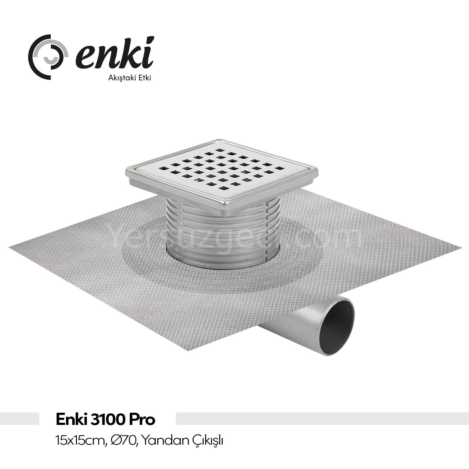 ENKİ 3100 Pro - 15x15cm, Ø70, Yandan Çıkışlı