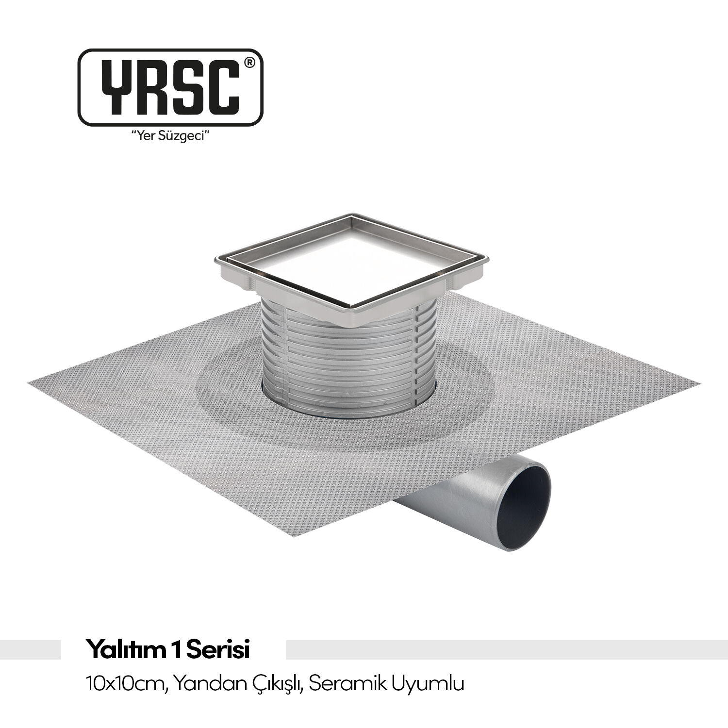 Yalıtım 1 Serisi - 15x15cm, Ø50, Yandan Çıkışlı, Seramik Uyumlu