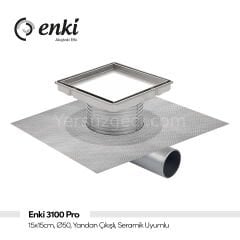 Enki 3100 Pro - 15x15cm, Ø50, Yandan Çıkışlı, Seramik Uyumlu