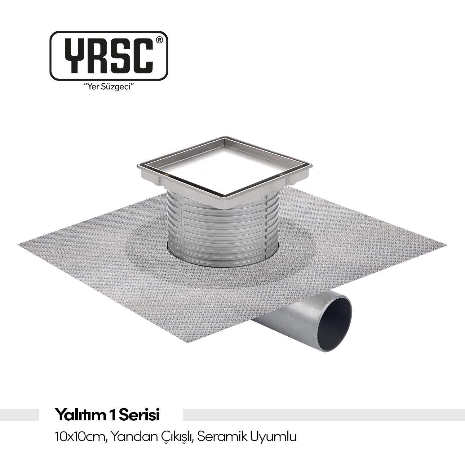 Yalıtım 1 Serisi - 10x10cm, Ø50, Yandan Çıkışlı, Seramik Uyumlu