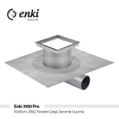 Enki 3100 Pro - 10x10cm, Ø50, Yandan Çıkışlı, Seramik Uyumlu