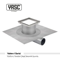 Yalıtım 1 Serisi - 10x10cm, Ø50, Yandan Çıkışlı, Seramik Uyumlu