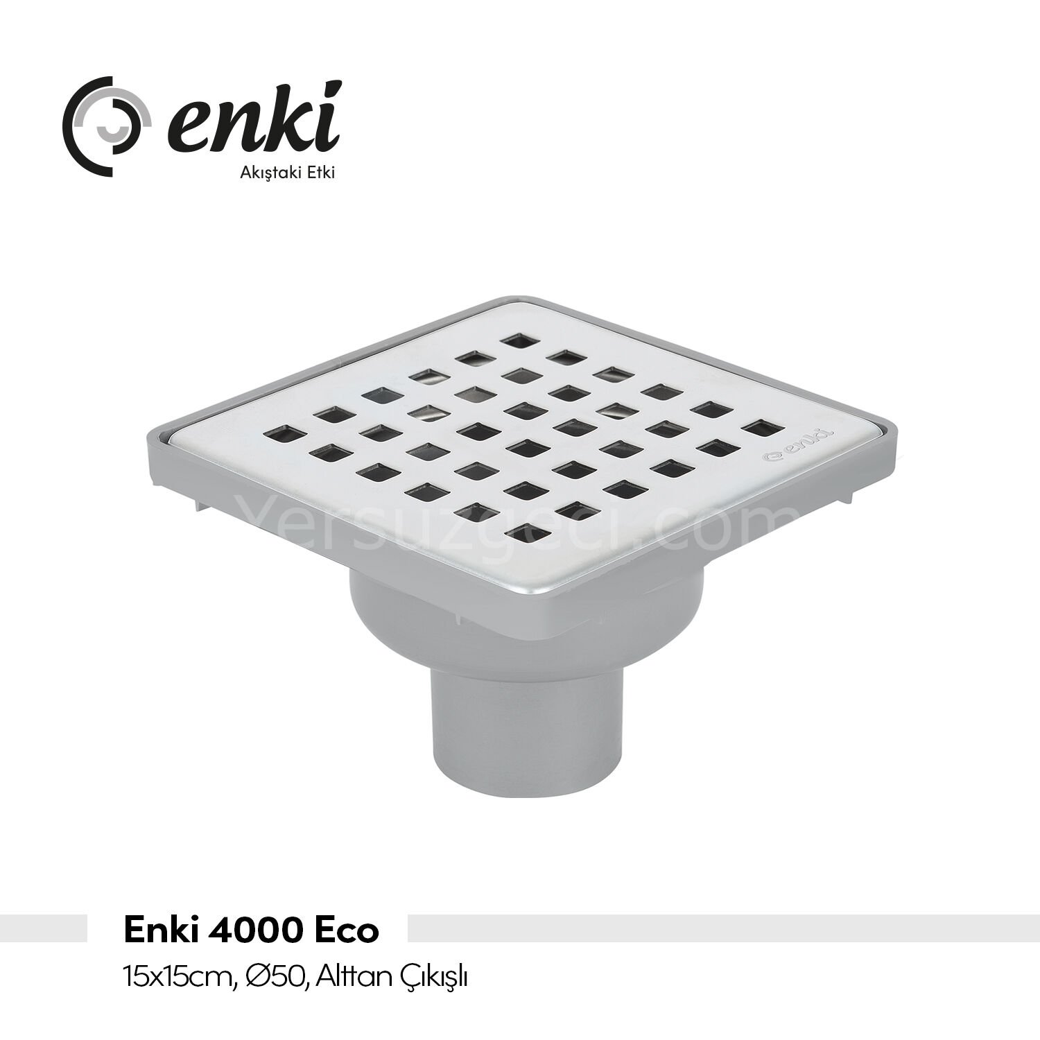 ENKİ 4000 Eco, 15x15, Ø50, Alttan Çıkışlı