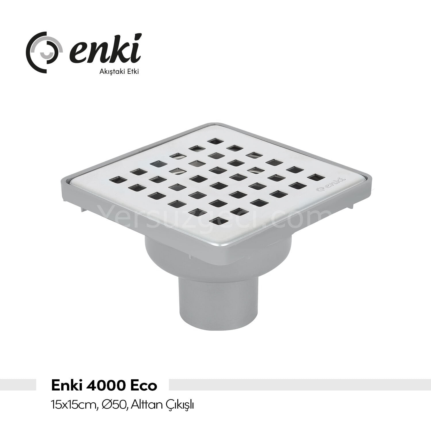Süzgeç 3 Serisi, 15x15, Ø50, Alttan Çıkışlı