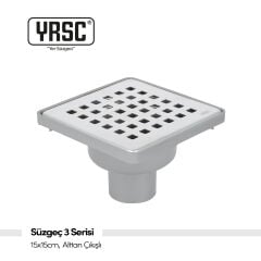 Süzgeç 3 Serisi, 15x15, Ø50, Alttan Çıkışlı