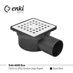 ENKİ 4000 Eco, 10x10cm, Ø50, Yandan Çıkışlı (Siyah)