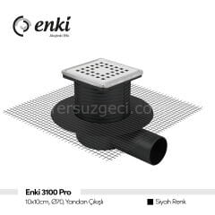 ENKİ 3100 Pro - 10x10cm, Ø70, Yandan Çıkışlı (Siyah, Fileli)