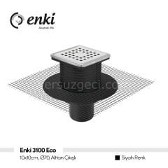 ENKİ 3100 Pro - 10x10cm, Ø70, Alttan Çıkışlı (Siyah, Fileli)