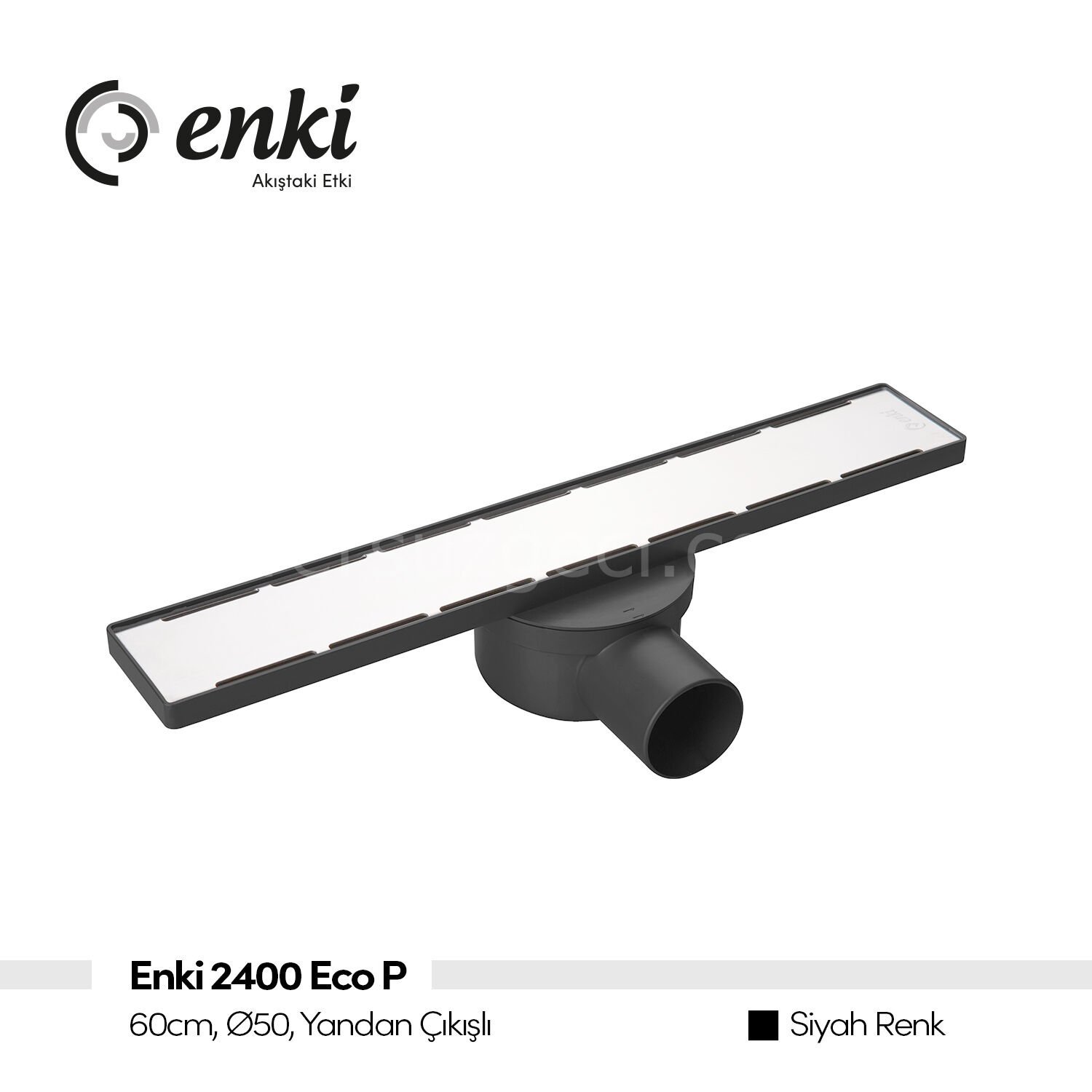 ENKİ 2400 Eco P - 60cm, Plain (Siyah)