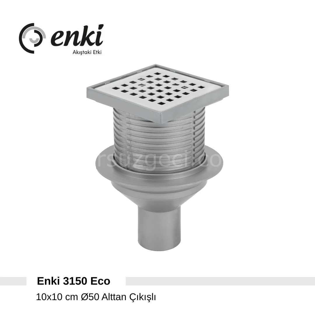 ENKİ 3150 Eco - 10x10cm, Ø50, Alttan Çıkışlı