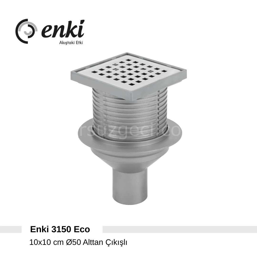 ENKİ 3150 Eco - 10x10cm, Ø50, Alttan Çıkışlı