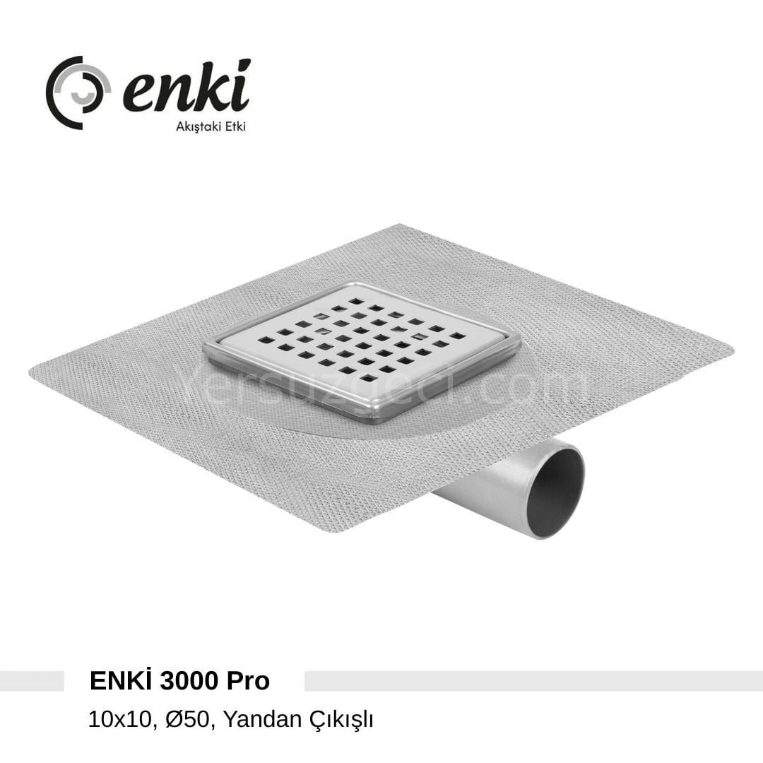 ENKİ 3000 Pro - 10x10cm, Ø50, Yandan Çıkışlı
