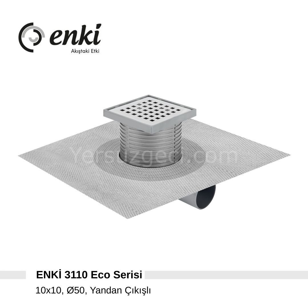 ENKİ 3110 Eco - 10x10cm, Ø50, Yandan Çıkışlı