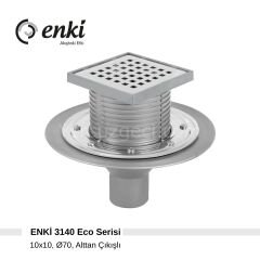 Süzgeç 5 Serisi - 10x10cm, Ø70, Alttan Çıkışlı -  Mebran Uyumlu 40'lı Koli