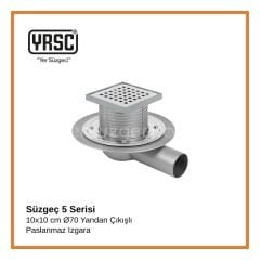 Süzgeç 5 Serisi - 10x10 cm Ø70 Yandan Çıkışlı - Mebran Uyumlu