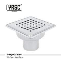 Süzgeç 2 Serisi - 15x15cm, Ø50, Alttan Çıkışlı