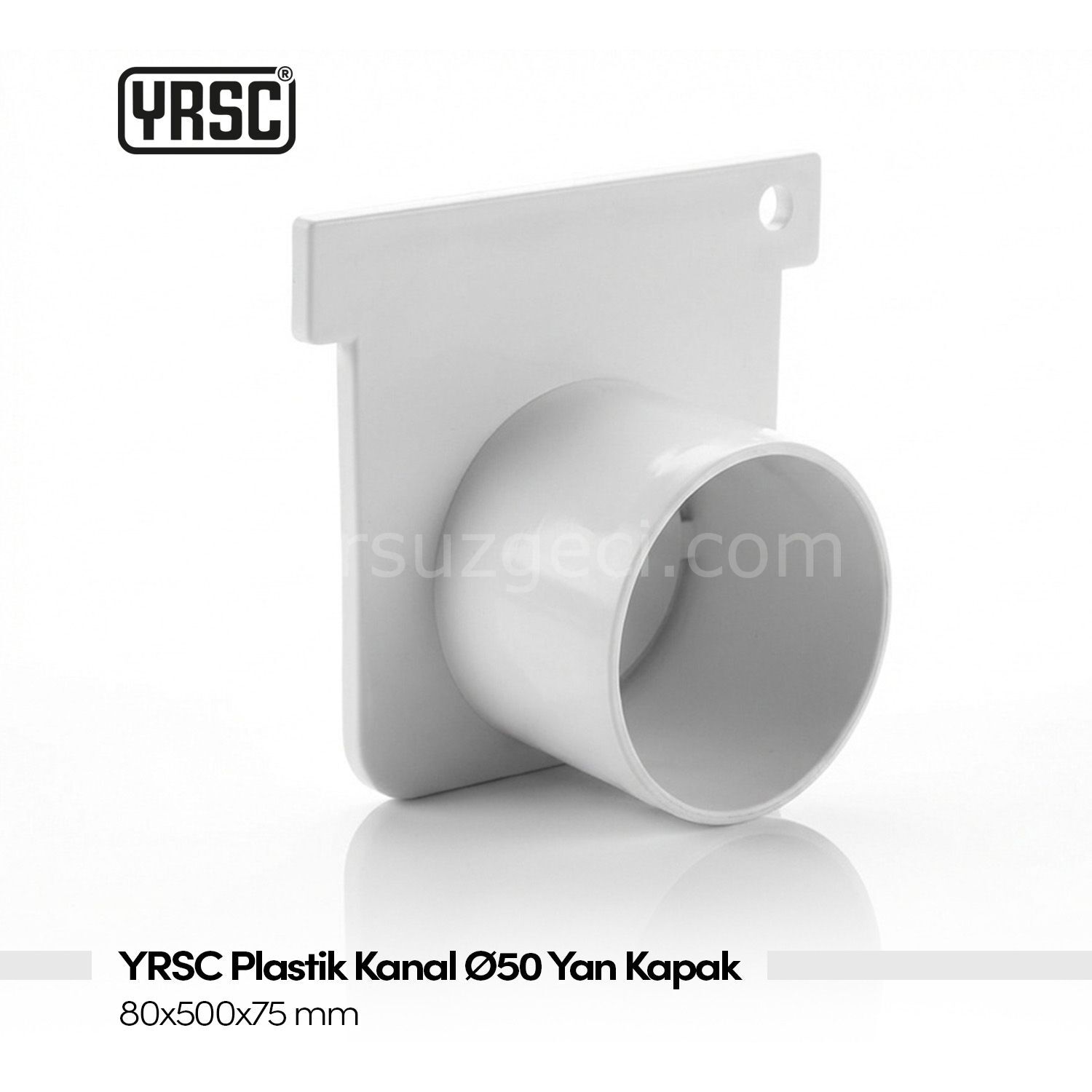 YRSC Plastik Kanal Ø50 Yan Kapak, 80x500x70 mm