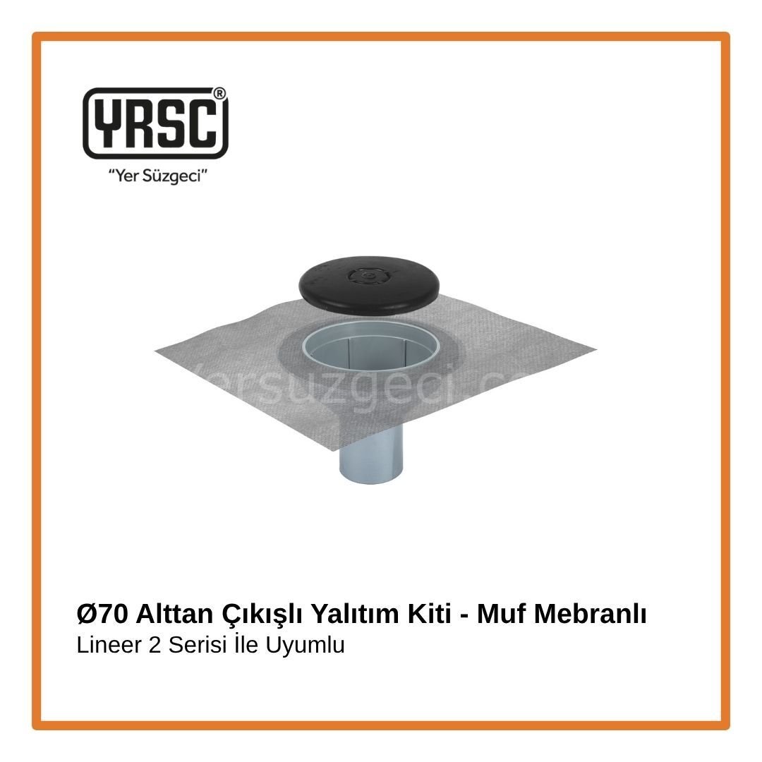Ø70 Alttan Çıkışlı Yalıtım Kiti - Muf Mebranlı